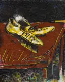 Walter Dahn, Auktion 419, Los 116, 1983, Mischtechnik auf Nessel