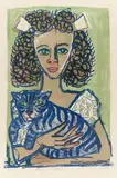 Otto Dix, Auktion 419, Los 7, 1956, Farblithografie auf VAN GELDER (Wasserzeichen)