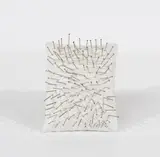 Hommage à Achim von Arnim und Clemens von Brentano by Günther Uecker, 1969, Weißes Kissen mit Stecknadeln, sold Sep 2018