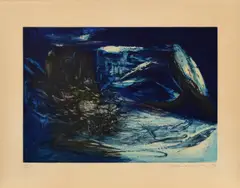 Zao Wou-ki, Ohne Titel, 1967, Farbaquatinta auf Velin
