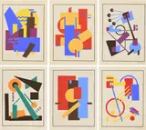 Sándor Bortnyik, Album MA, Sechs Farbserigrafien auf Karton
