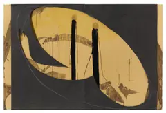 Felix Droese, Auktion 422, Los 633, Acryl auf Karton, Collage