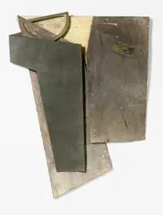 Manfred Muller, Auktion 422, Los 796, 1987, Collage auf Holzplatte