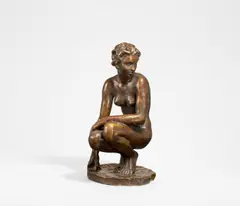 Hockende by Fritz Klimsch, 1926 (Entwurf), Bronze, braun patiniert, sold May 2019