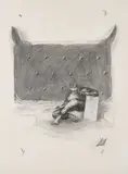 Gérard Garouste, Ohne Titel, 1979, Bleistift und Kohle auf Véritable Papier d'Arches fin (Trockenstempel)