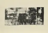 Daniel Spoerri, Vue cubiste de l'atelier 24 rue Moffetard Paris, 1963, Offset auf Offset