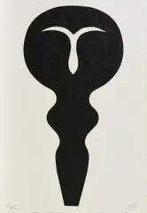 Idol by Jean Arp, 1961, Holzschnitt auf Japan, sold Feb 2019