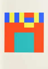Camille Graeser, Permutation, 1974, Farbserigrafie auf Karton