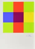 Richard Paul Lohse, Ohne Titel, 1975, Farbserigrafie auf leichtem Karton