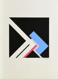 Walter Dexel, Figuration in weiss mit blauem Haken (Hamburger Fassung)