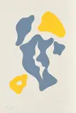 Jean Arp, Cueilette, 1965, Farbserigrafie auf elfenbeinfarbigem Karton