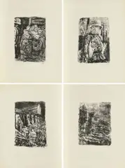 Bernhard Heisig, Konvolut von 5 Lithografien (Aus: "Krieg"), Lithografie auf Velin