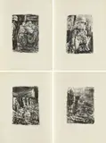 Bernhard Heisig, Konvolut von 5 Lithografien (Aus: "Krieg"), Lithografie auf Velin