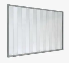 Victor Bonato, Auktion 422, Los 594, 1982, 16 versetzte Spiegelstreifen, auf Holzplatte, in Aluminiumkastenrahmen