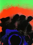 Otto Piene, Black hawaii, 1974, Farbserigrafie auf leichtem Karton