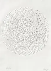 Günther Uecker, Auktion 422, Los 914, 2002, Prägedruck auf handgeschöpftem Bütten