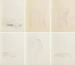 Rudolf Schoofs, Körperskizzen von Rudolf Schoofs, 1967, Jeweils: Lithografie auf Velin