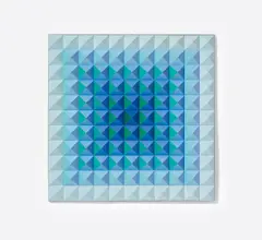 Hans Jörg Glattfelder, Auktion 419, Los 144, 1975, Polystyrol, lackiert, über Sperrholzplatte in Aluminiumrahmen