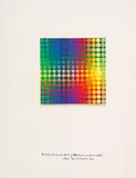 Julio Le Parc, Auktion 419, Los 336, Ca. 1976, Papiercollage (Mischtechnik) auf Papier (Buchseite) montiert (38,5 x 30cm)