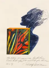 Rudolf Hausner, Auktion 419, Los 347, 1979, Papiercollage (Gouache über Fotografie) auf Velin