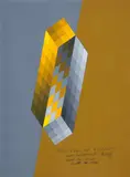 Victor Vasarely, Auktion 419, Los 337, 1976, Papiercollage (Gouache) auf leichtem schwarzen Tonkarton
