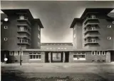 Hugo Schmölz, Wohnhäuser in der Alpener Strasse, 1927, Vintage. Gelatinesilberabzug