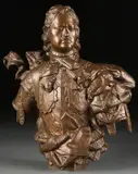 Bartolommeo Carlo Rastrelli, Bust of Peter I, Bronze with brown patina