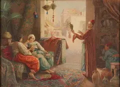 The Vase Seller by Francesco Ballesio, Watercolor on board, offered May 2011