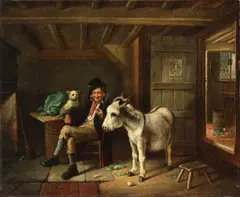 Beauty and the Beast by Charles Hunt II, 1879, Oil on canvas, offered May 2011