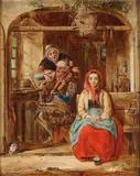 Robert McInness, Detaining a Customer, 1849, Oil on wood panel