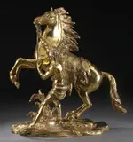Guillaume Coustou the Elder, Marley Horse, Gilt bronze
