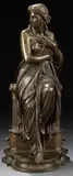 Suzanne by Eugène-Antoine Aizelin, Bronze with dark brown patina, offered May 2011