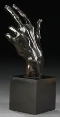 Left Hand by Auguste Rodin, Bronze with brown and green patina, offered May 2011