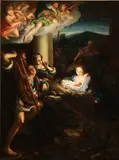 Antonio da Correggio, Holy Night, Oil on canvas laid down on board