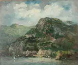 Joseph Henry Boston, Impressionistic Landscape of a Pond, Oil on canvas