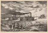 John McCrady, The Robert E. Lee and the Natchez, AAA lithograph