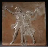 Malvina Hoffman, Bacchanale Frieze Panels (a group of eight), Cast plaster with silver and bronze polychroming