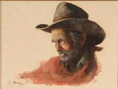 Gerald Farm, Antelope Jack, 1984, Oil on board