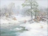 Charles Vickery, Winter Light, Oil on canvas