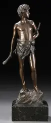 Oskar Gladenbeck, David, Bronze with dark brown patina