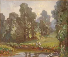 Arundel Park - Sussex by Henry Charles Clifford, Oil on canvas laid down, offered May 2011
