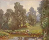 Henry Charles Clifford, Arundel Park - Sussex, Oil on canvas laid down