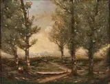 Luke B. Chester, The Forest Near Town, Oil on canvas