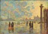 Venetian School, Impressionistic Viennese Scene