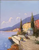 Hans Wagner, Amalfi Coast, Oil on canvas