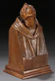 Hermann Steiner, A Pensive Monk, Carved wood