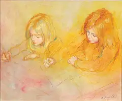 Antonio Gonzalez Collado, Young Artists, Oil on canvas