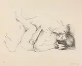 Sigmund M. Abeles, A group of three AAA Lithographs including Couple by Sigmund Abeles (American b. 1934), signed in pencil lower right and numbered 14/20 lower left, 15.75 inches x 21.75 inches and Swallow Tails by Hans Kleiber (American 1887-1967), signed in pencil lower right and titled lower left, 10.75 inches x 9 1/8 inches. Together with a Fritz Eichenberg (American 1909-1990) "The Tramp" AAA lithograph, signed in pencil lower right, 12 1/8 inches x 8.25 inches (not illustrated)., AAA lithograph