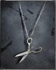 Ewa Juszkiewicz, Amulet (Scissors), 2010, oil, acrylic and collage on canvas