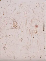 Thomas Wachholz, Ohne Titel (Reibfläche), 2016, red phosphorous, binder and cardboard on wood